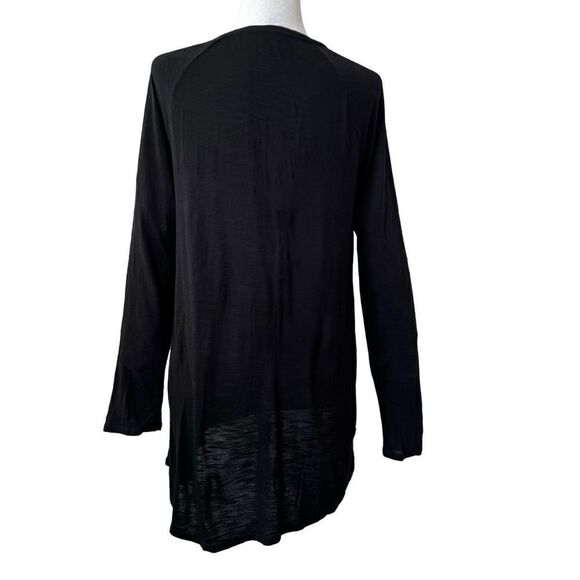 Chico’s Black Tunic Wearble Art Velour Embroidered Long Sleeve - Picture 2 of 13
